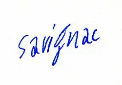 signature de Raymond Savignac