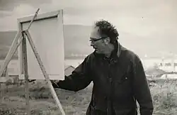Raynald Leclerc au travail sur l'Ile d'Orléans.