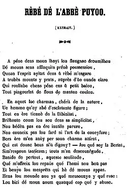 Image illustrative de l’article Lo rèbe de l'abbé Puyoo