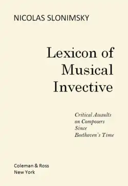 Page de titre du Lexicon of Musical Invective