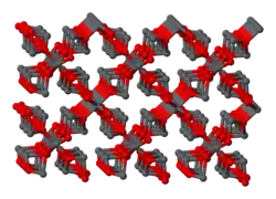 Structure cristalline du plomb rouge.