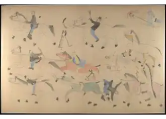 Un des dessins de la bataille.