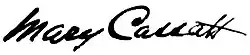signature de Mary Cassatt