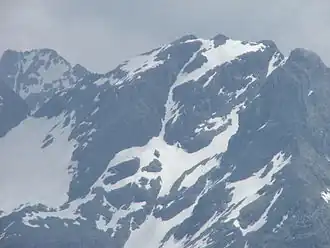 Vue du Pizzo Redorta depuis le Pizzo del Diavolo di Tenda.