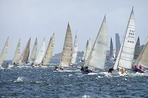 Régate devant Laboe à la Semaine de Kiel 2003.