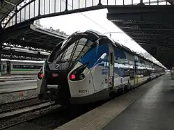 Regiolis livrée Fluo Grand Est B85073, Gare de Paris-Est.