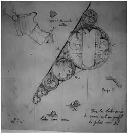 et dessin de la cathédrale,