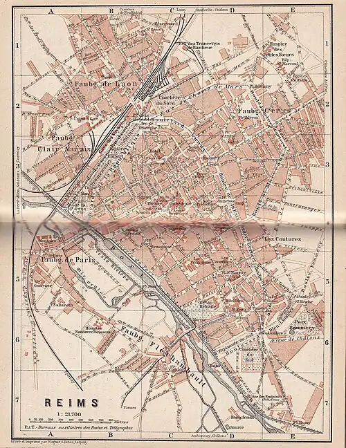 Plan de Reims 1908.