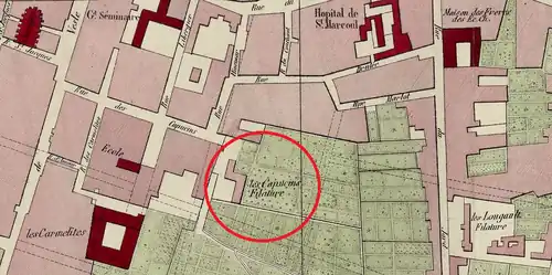 Reims Filature des Capucins extrait plan Hertau.