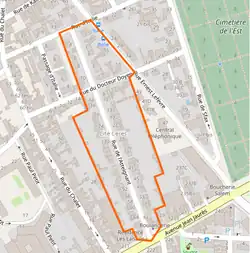 Contour de la Cité-jardin Cérès ou de l'Atteignant.