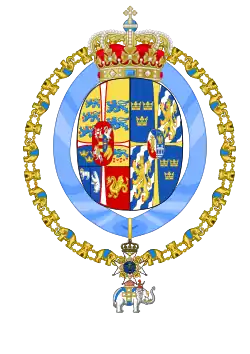 Armoiries  exposées dans l'église de Riddarholmen à Stockholm.