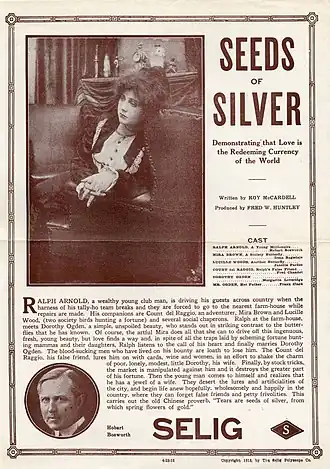 Description de l'image Release flier for SEEDS OF SILVER, 1913.jpg.