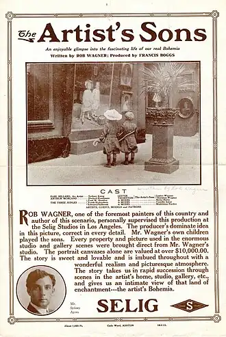 Description de l'image Release flier for THE ARTIST'S SONS, 1911.jpg.