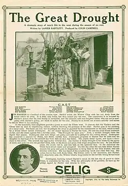 Description de l'image Release flier for THE GREAT DROUGHT, 1912.jpg.