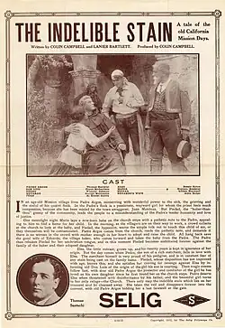 Description de l'image Release flier for THE INDELIBLE STAIN, 1912.jpg.