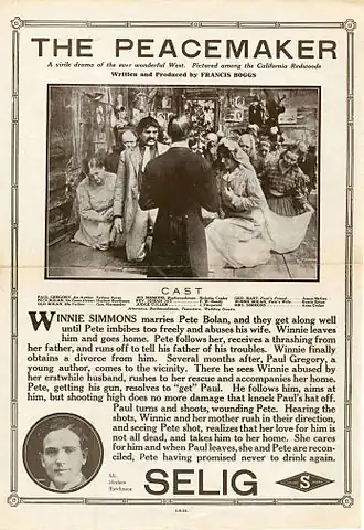 Description de l'image Release flier for THE PEACEMAKER, 1912.jpg.