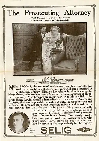Description de l'image Release flier for THE PROSECUTING ATTORNEY, 1912.jpg.