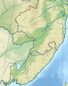 Carte de localisation du Sikhote-Aline le long des côtes de la mer du Japon.