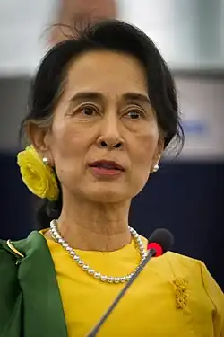 Aung San Suu Kyi 2016, 2013, 2011, 2008, 2004.
