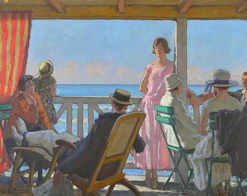 Au bord de la Manche (vers 1920), huile sur toile, musée de la Chartreuse de Douai.
