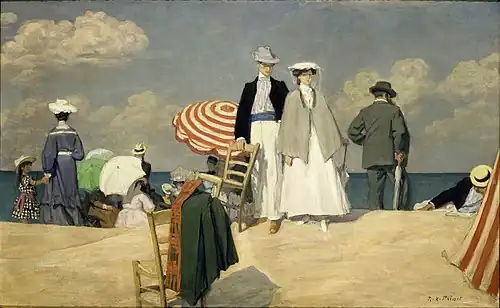 Plage à Cabourg (1896), huile sur toile, musée d'Orsay.