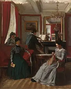 Salon de famille (vers 1905), huile sur toile, collection privée.