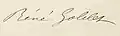 Signature de René Goblet