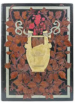 Reliure pour Sonnets et eaux-fortes conservée à la Bibliothèque municipale de Nancy