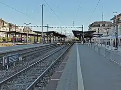La gare de Renens, deuxième gare du réseau par sa fréquentation.