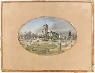 Rennes, Carré Du Guesclin et église Saint-Melaine, 1845-1850, Rennes, Musée de Bretagne