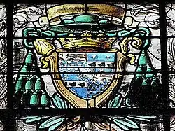 Armes d'Aymar Hennequin. Vitrail de la métropole Saint-Pierre de Rennes