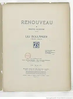 Image illustrative de l’article Renouveau (Boulanger)