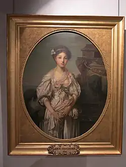 Copie de la peinture la Cruche Cassée de Jean-Baptiste Greuze par Rodolphe Julian