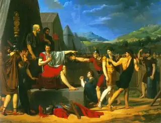 Manlius Torquatus condamnant son fils à mort (1799), Paris,  École nationale supérieure des beaux-arts.&nbsp;