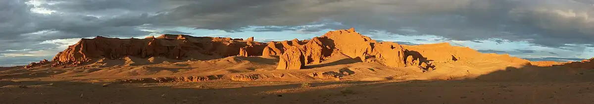 Site des Flaming Cliffs(désert de Gobi).