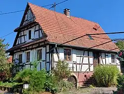 Maison à colombage de 1733, rue de l'école.