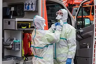 Tenue médicale de protection individuelle - Coronavirus 2020 Allemagne