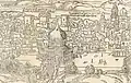 Plus ancienne carte imprimée de Jérusalem avec le mont du Temple et le dôme du Rocher (1490)