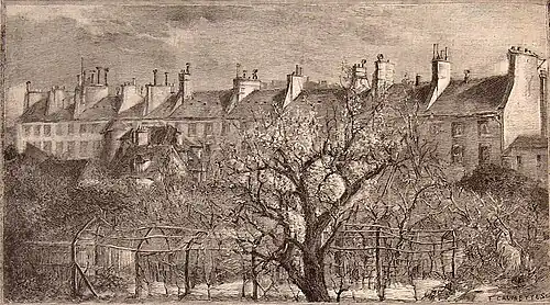 Les Gobelins par la porte des Jardins (1889).