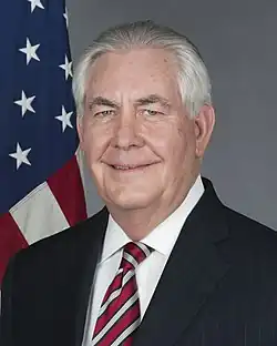 Rex Tillerson, secrétaire d'État des États-Unis de 2017 à 2018.