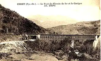 Vue d'ensemble du pont de Reynès.