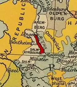 Détail d'une carte du Saint-Empire