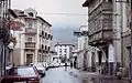 La rue centrale du village en novembre 1984