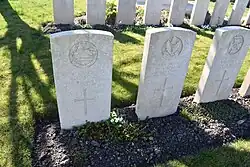 Tombes de soldats tombés le 27 septembre 1918.