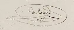 signature de Joseph-Barthélemy de Ricard