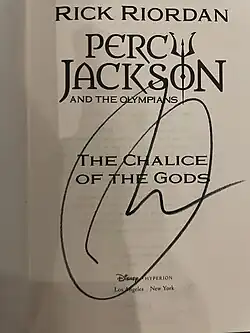 signature de Rick Riordan