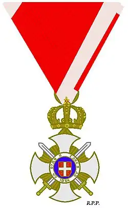 Ordre de Karageorge avec glaives.