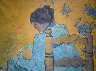 Madeleine Fayet allaitant sa fille Yseult.