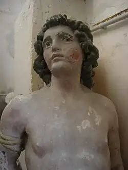 Saint Sébastien, sculpture du XVIe&nbsp;siècle.