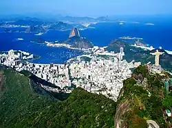 Vue aérienne de Rio de Janeiro.